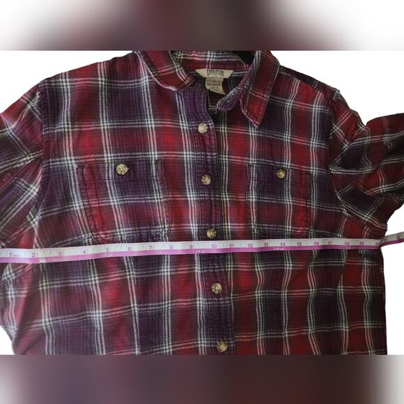 Duluth Women's Purple Red Long Sleeve Plaid Button Up Shirt‎ Size Medium - Picture 3 of 10